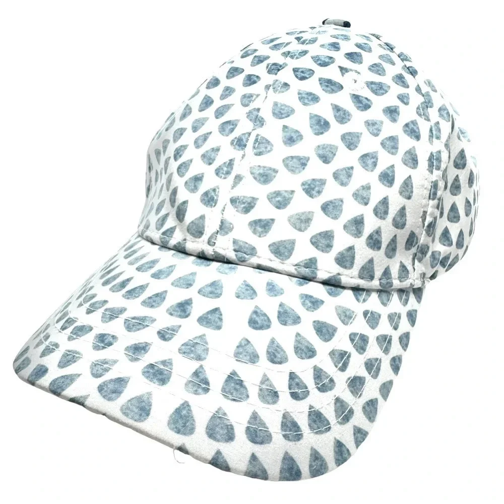 Adorable Quagga Green Label Baseball Cap blue white pink Raindrop Pattern hat